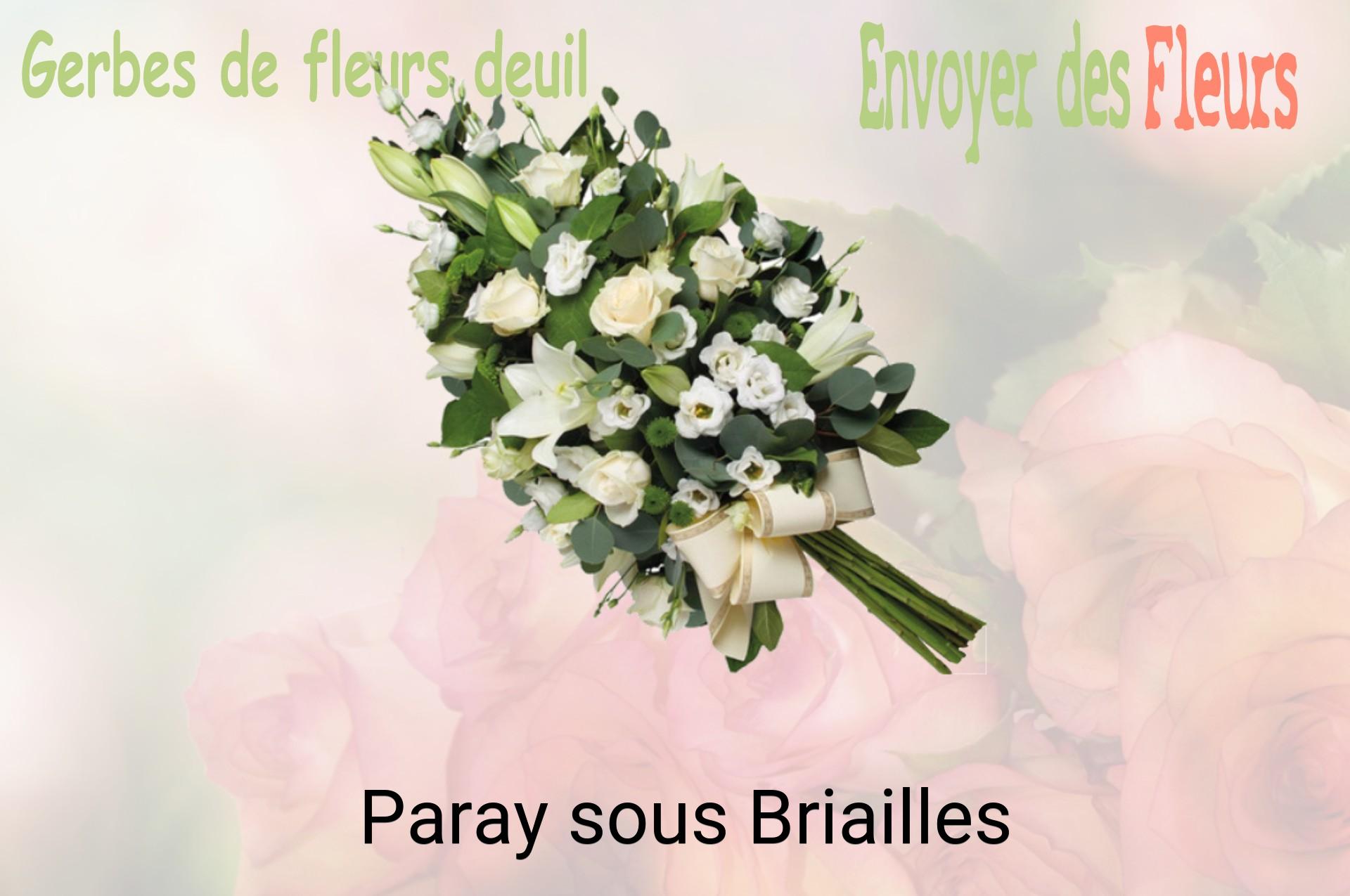 Gerbe de fleurs de deuil livrée à Paray-sous-Briailles